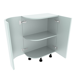 300, Curved Base Unit Rh Open, 720H  X 300W X 565D